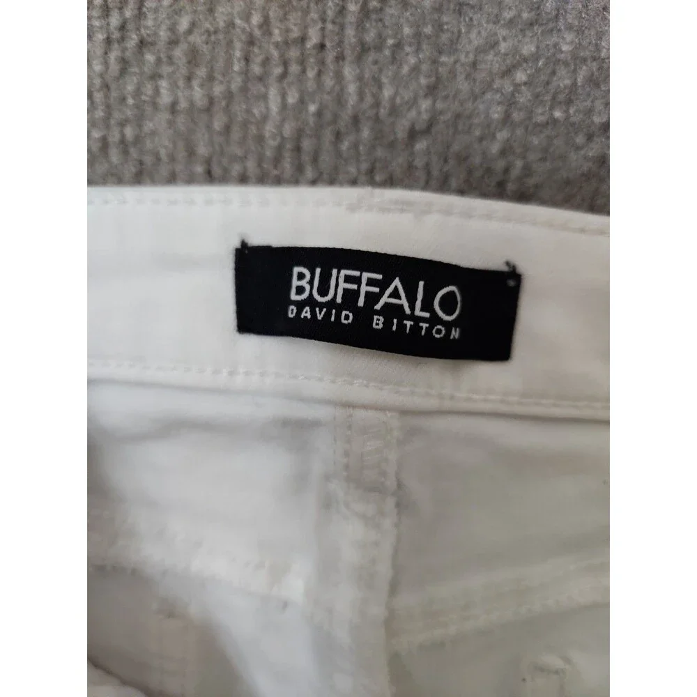 Buffalo David Bitton Aubrey Super Soft Capri Jeans Womens 4 27 White NEW